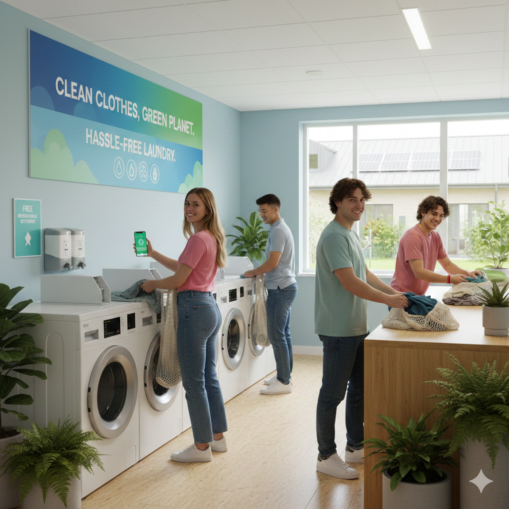 Helping Co-Living and Student Housing Companies Provide Eco-Friendly, Hassle-Free Laundry